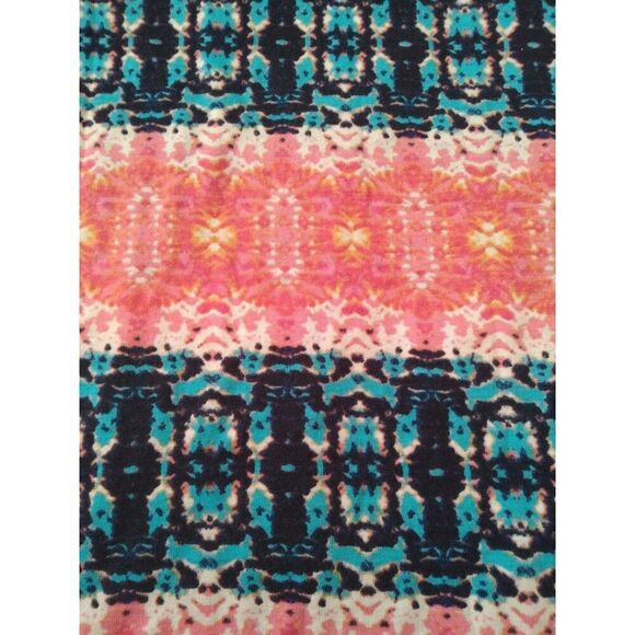 Lily Rose Orange and Blue Abstract Pattern Maxi Length Skirt Women's Size XL - Picture 6 of 11